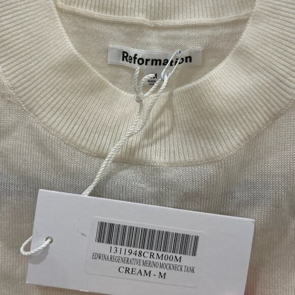 Edwina Regenerative Cream Merino Mockneck Tank Size M NWT - Picture 4 of 5